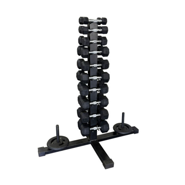 Kit Halteres Sextavado 01Kg a 10Kg c/Suporte